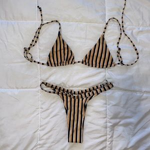 Striped Triangle Bikini